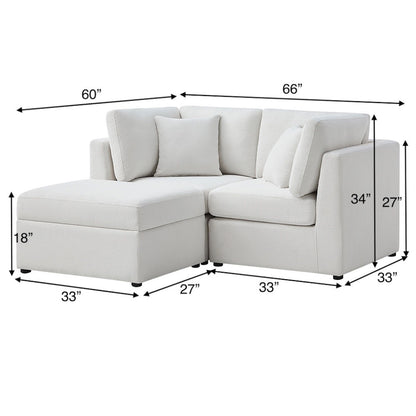 Chauncy - Sectional With Storage Ottoman