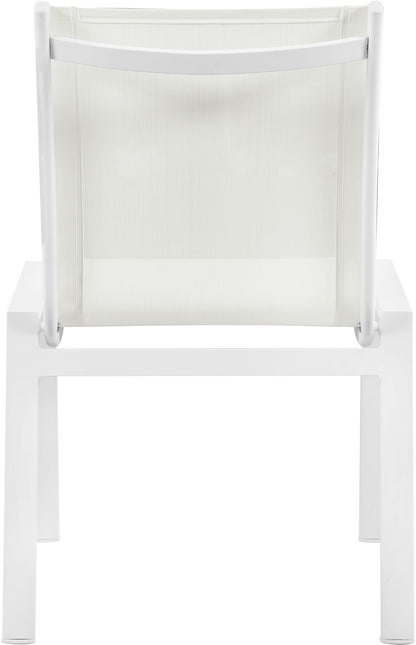 Nizuc - Outdoor Patio Dining Chair With White Frame (Set of 2)