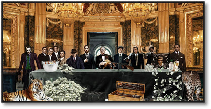 Opulent Underworld Gathering - 32" x 63" Framed Wall Art