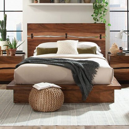 Mallory - Eastern King Platform Bed - Walnut