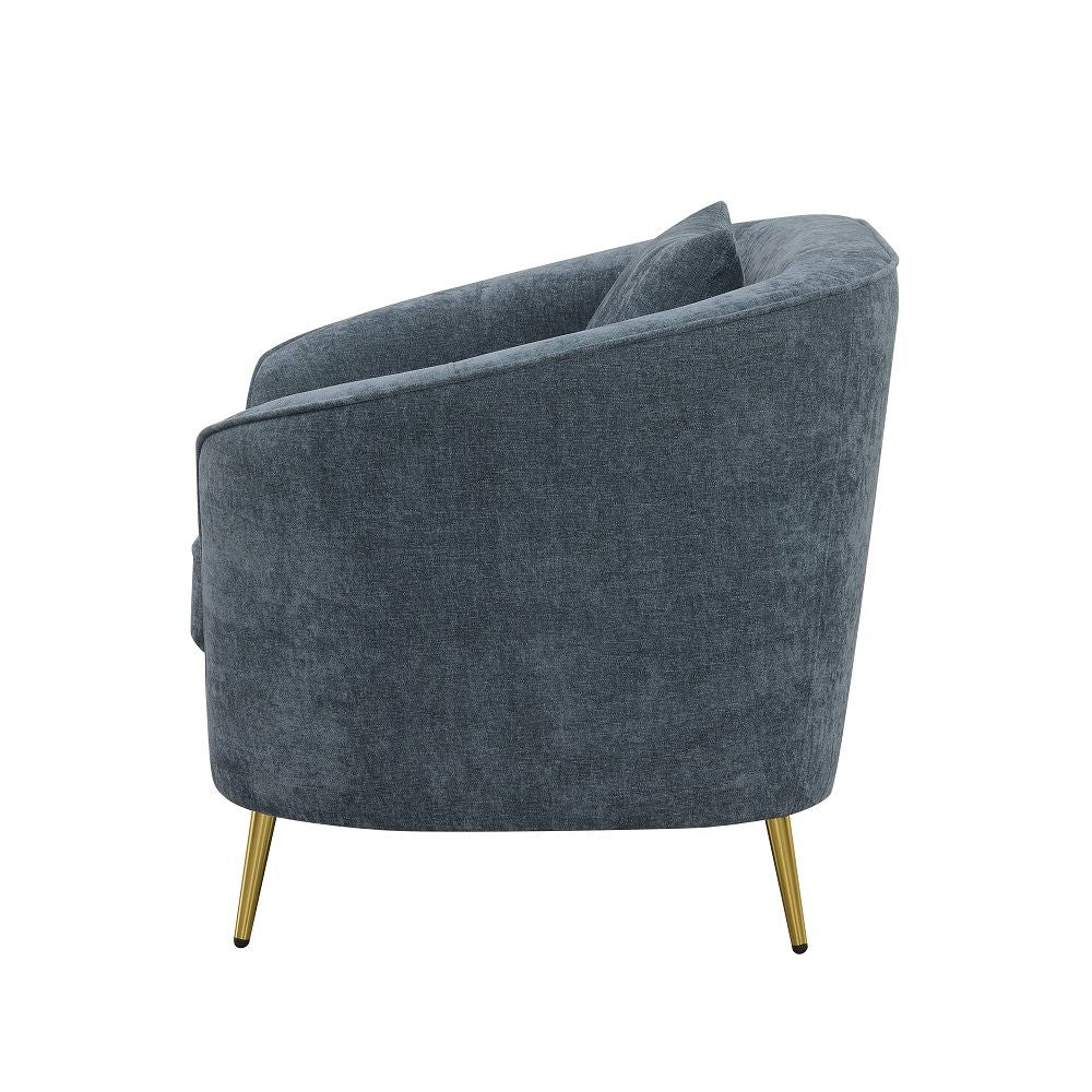 Nakendra - Chair With Pillow - Cobalt Blue Chenille
