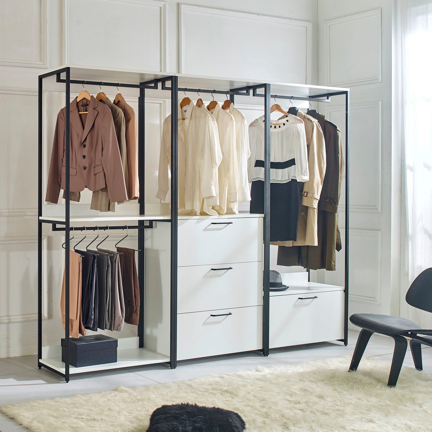 Fiona - Freestanding, Walk-In Closet System - White