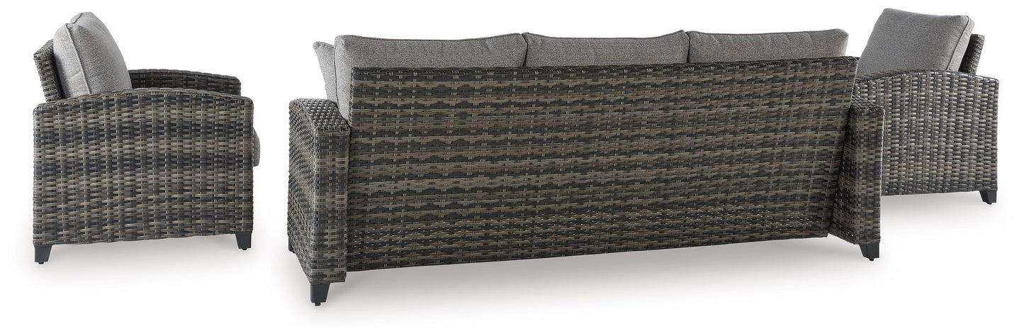 Oasis Court - Sofa, Chairs, Table Set (Set of 4) - Gray