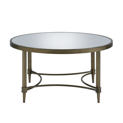 Aditya - Coffee Table - Mirrored & Antique Brass