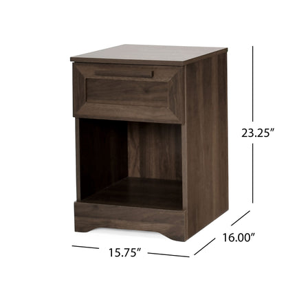 Broxon - Rustic Drawer Nightstand