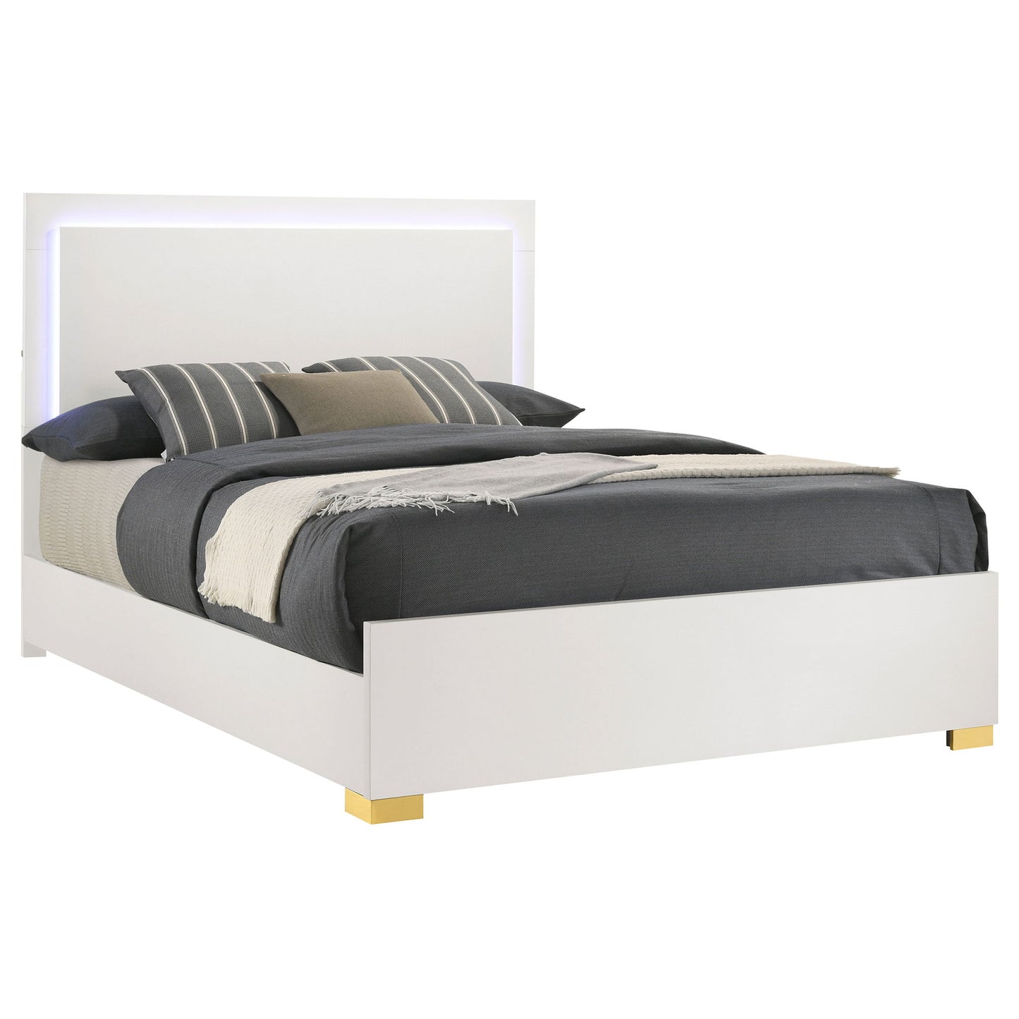 Jeremiah - LED Panel Bed With Touch Controlled Lighting