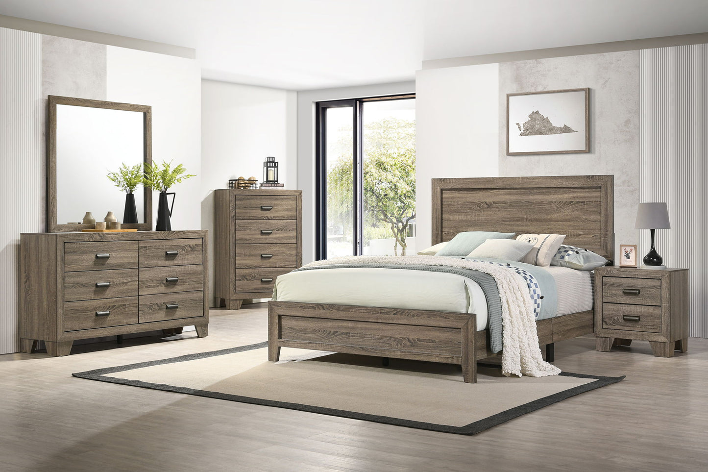 Millie - Queen Bed In One Box - Warm Gray