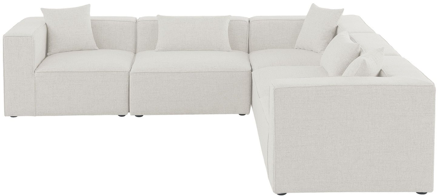 Cube - Linen 5 Piece Modular Corner Sectional