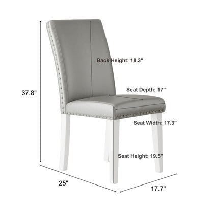 Upholstered Dining Chair With High Back Design (Set of 2)