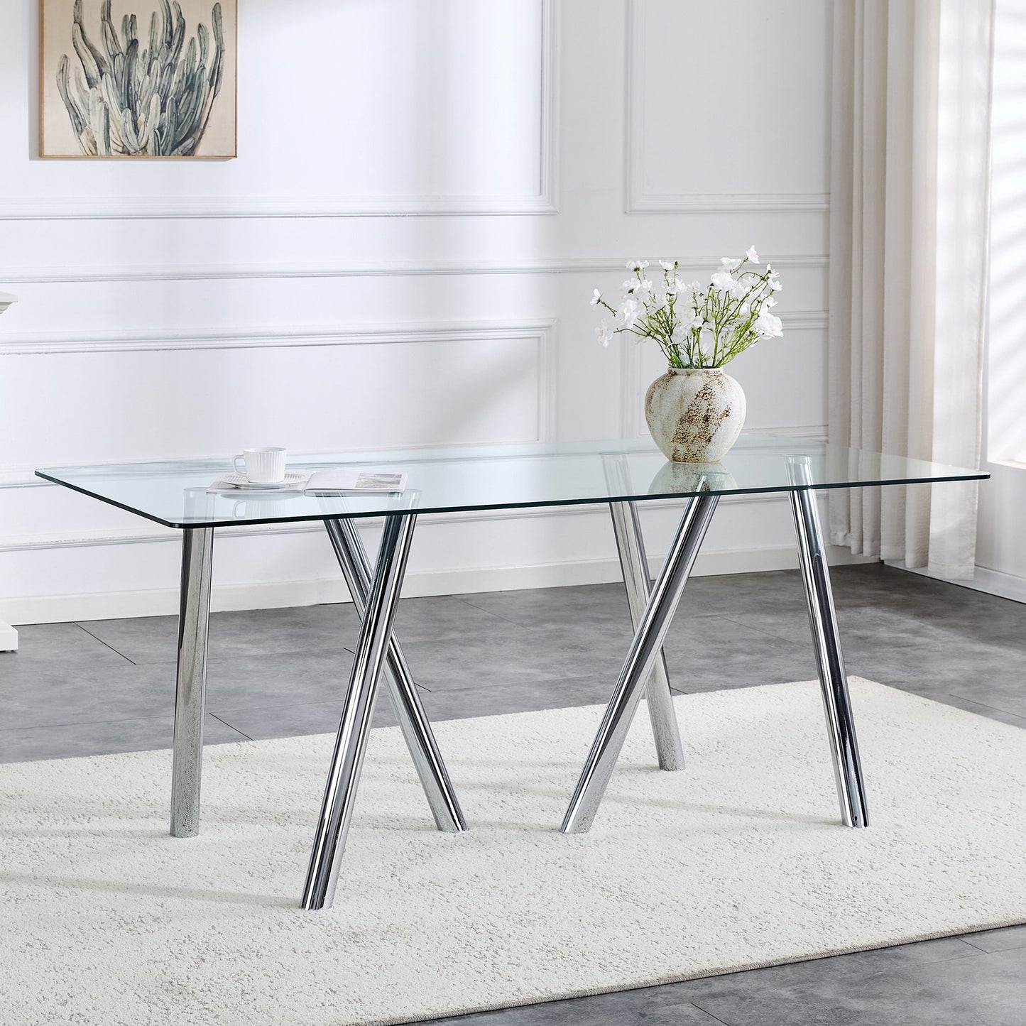 Dining Table With Transparent Surface