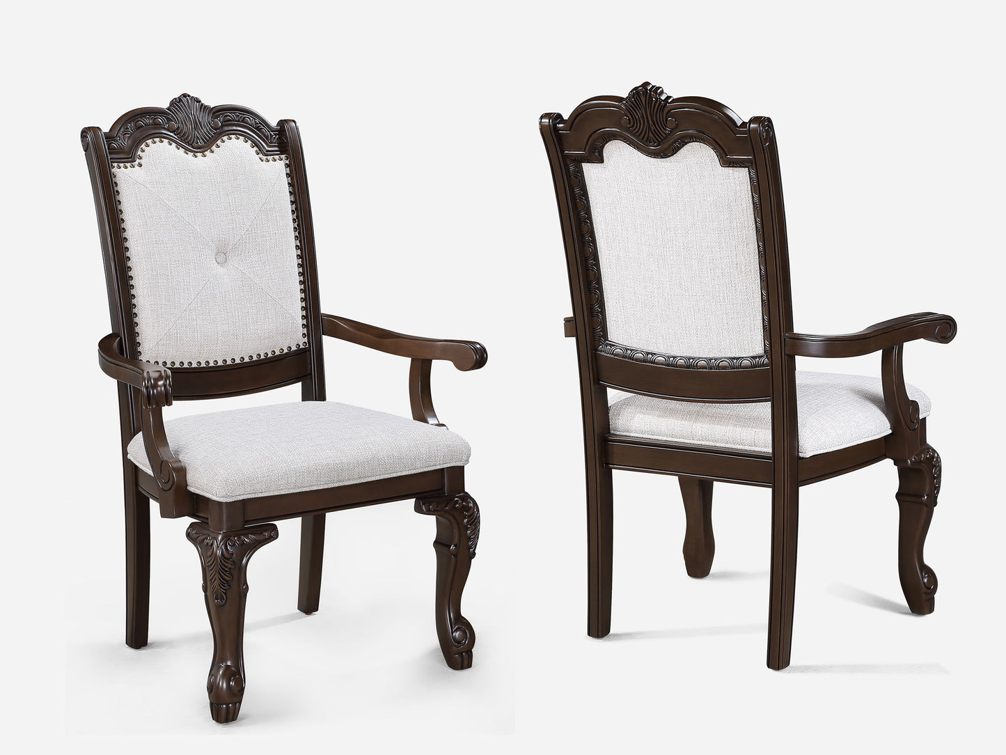 Kiera - 7 Piece Dining Room Set - Cherry Brown