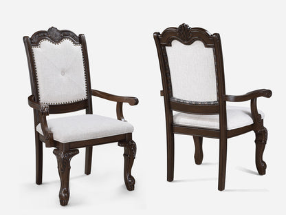 Kiera - 7 Piece Dining Room Set - Cherry Brown