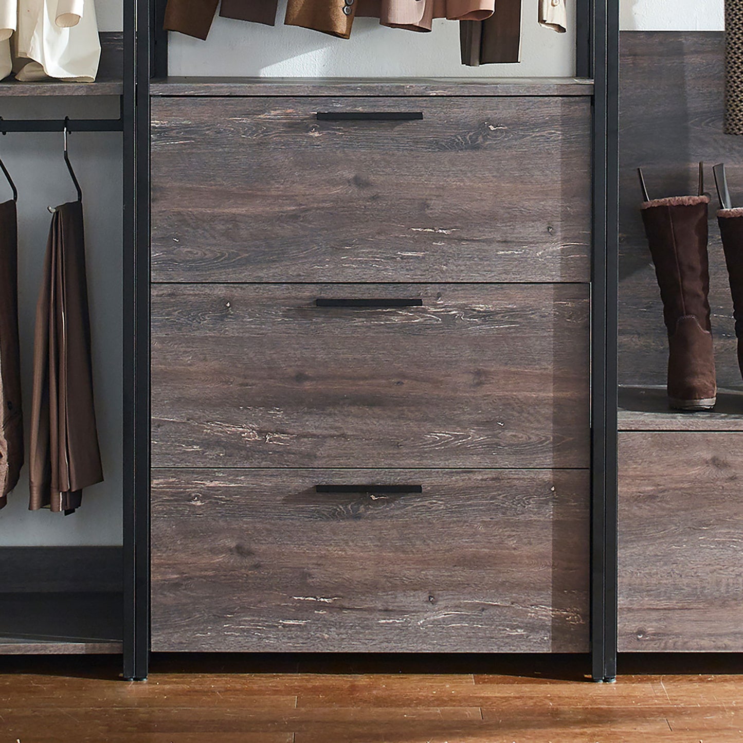 Monica - Walk-In Closet System - Rustic