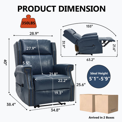 Manual Recliner Chair With Heavy Duty Motion Mechanism, 8 Vibrating Nodes And 3 Massage Modes For Living Room