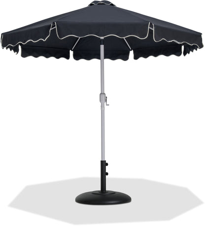 Amalfi - Patio Umbrella - Black Base / White Pole