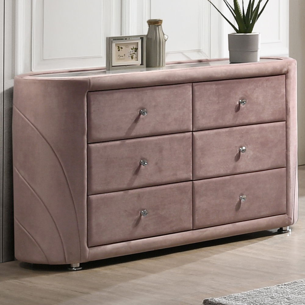 Salonia - Dresser - Pink Velvet