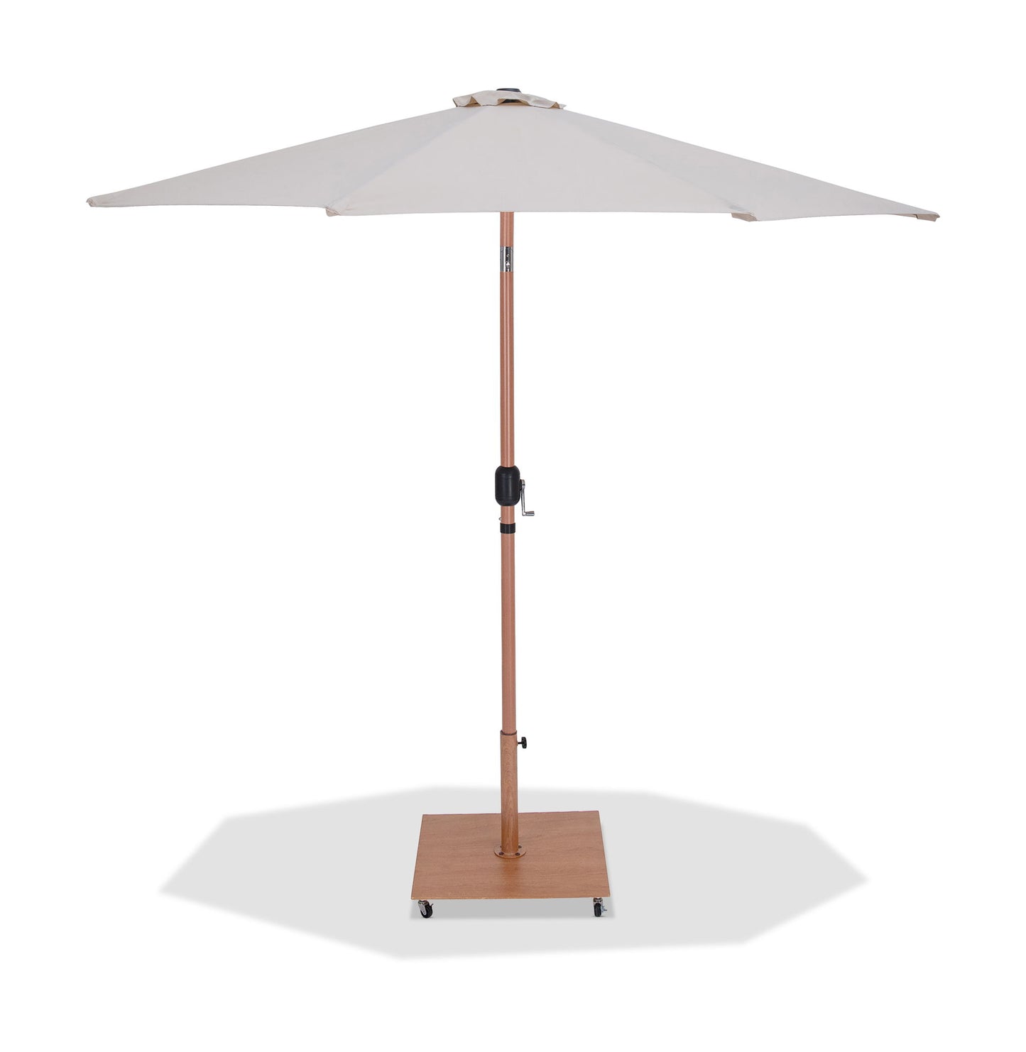 Fiji - Aluminum Patio Umbrella With Square Teak Base