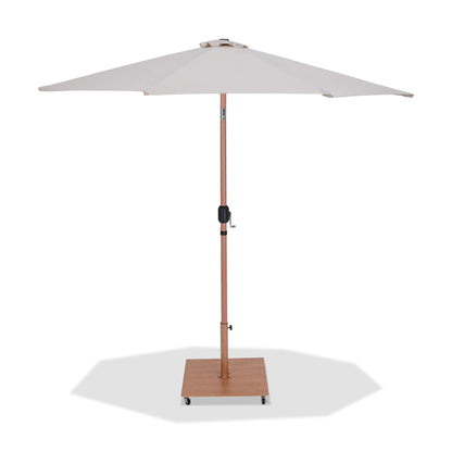 Fiji - Aluminum Patio Umbrella With Square Teak Base