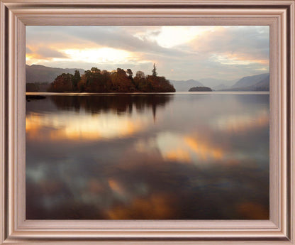 Misty Isle Sunrise - 28" x 34" Framed Wall Art