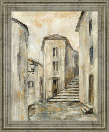 Golden Alleyway - 28" x 34" Framed Wall Art