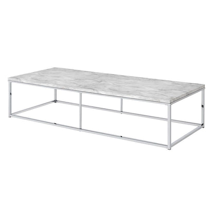 Voleta - Coffee Table - Engineered Stone Top & Chrome