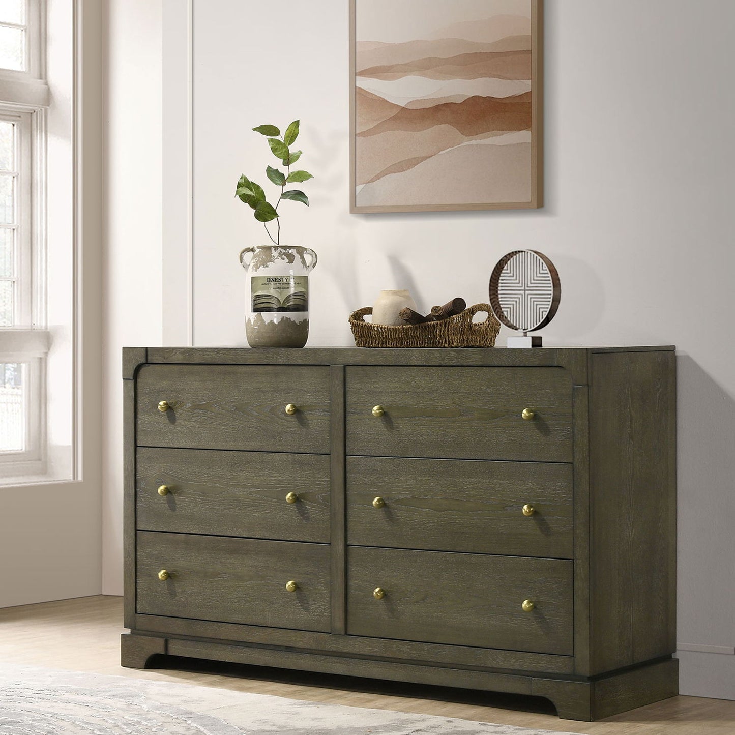 Sundance - 6 Drawer Dresser Cabinet - Dark Brown