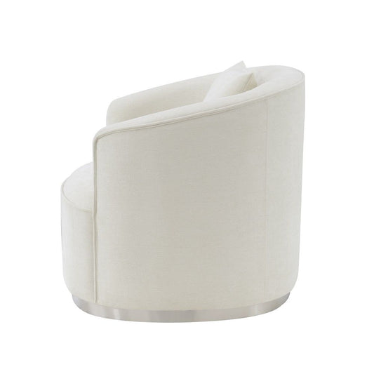 Odette - Chair With Pillow - Beige Chenille