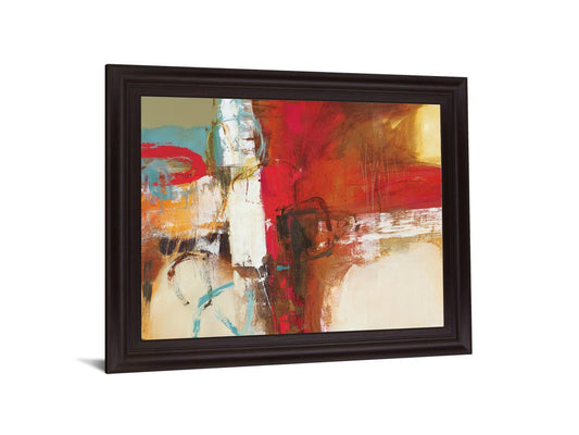 Scarlet Fusion - 28" x 34" Framed Wall Art