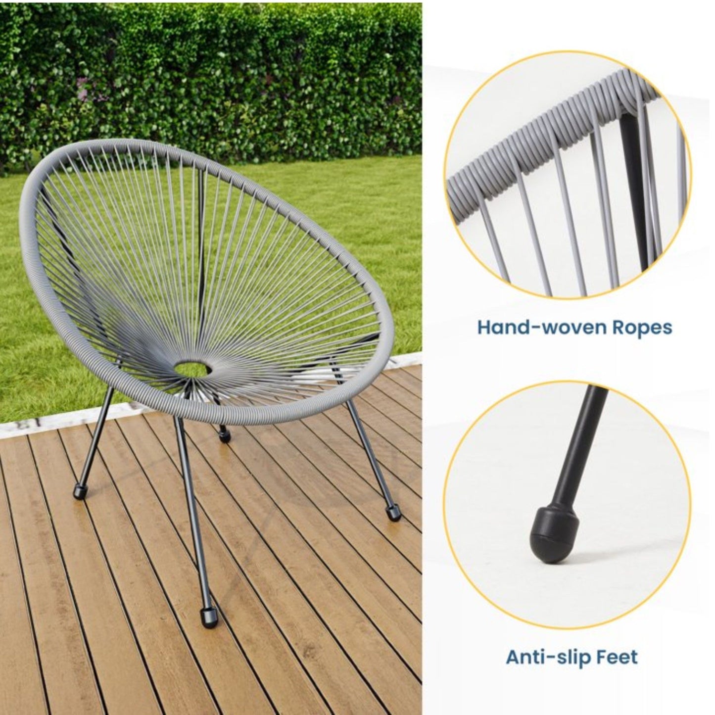 Acapulco Style 3 Piece Patio Bistro Set With Chairs