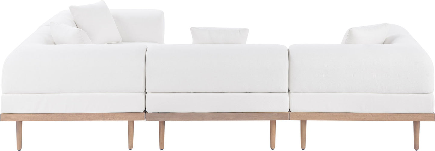 Laguna - 4 Piece 106.5" Upholstered Outdoor Patio Modular Sectional