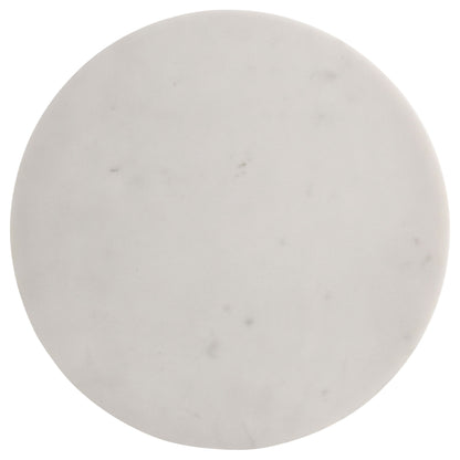 Selena - Round Side Table - White / Gray