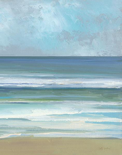 Gentle Waves II By Sally Swatland (Framed Small) - Blue