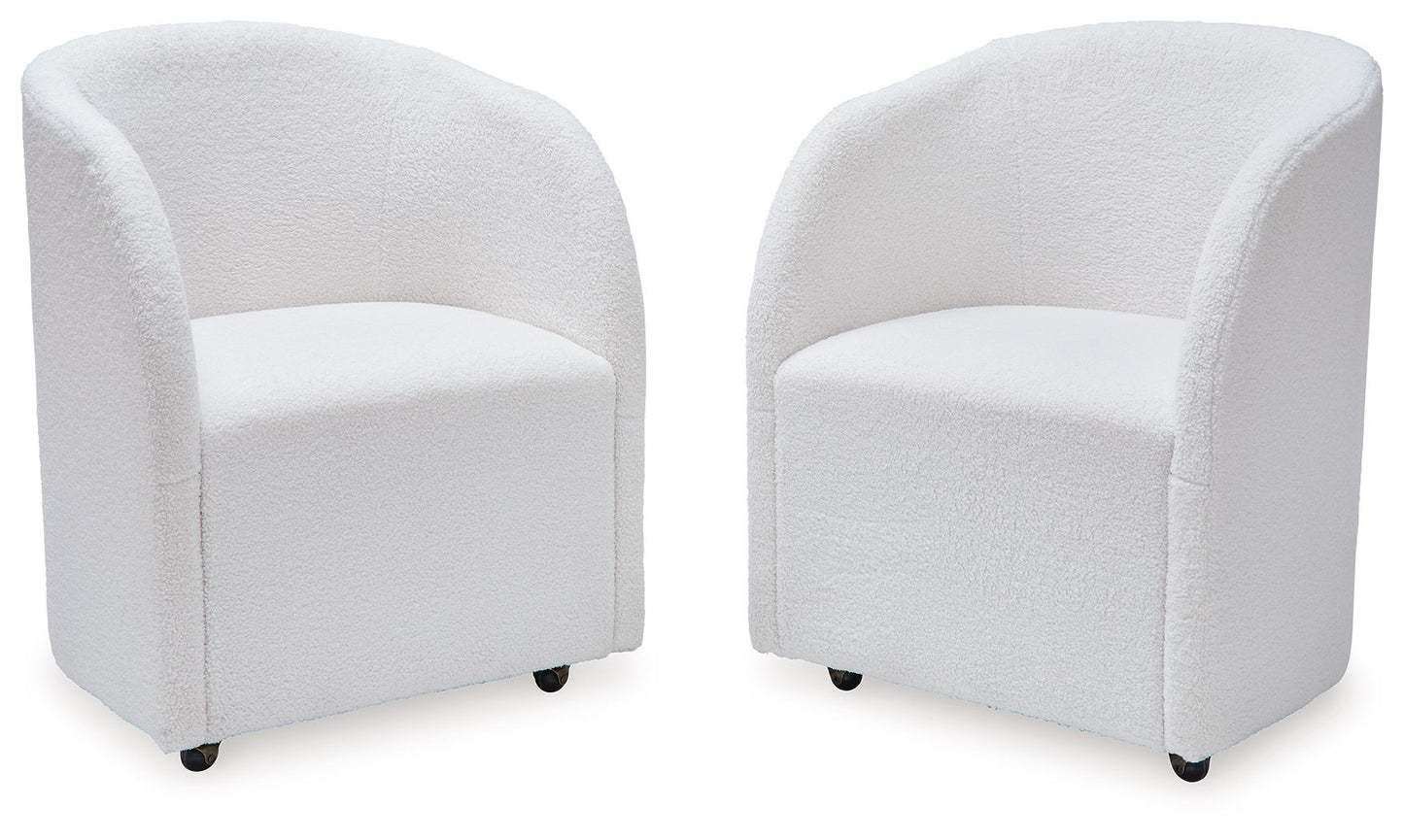 Rowanbeck - Dining Upholstered Arm Chair (Set of 2) - Ivory