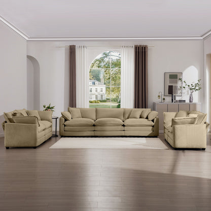 Elegant Oversized Sectional Sofa Set With Deep Seats And Flexible Layout