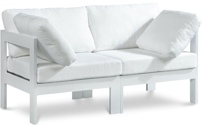 Nizuc - Outdoor Patio 2 Seat Modular Sofa With White Frame
