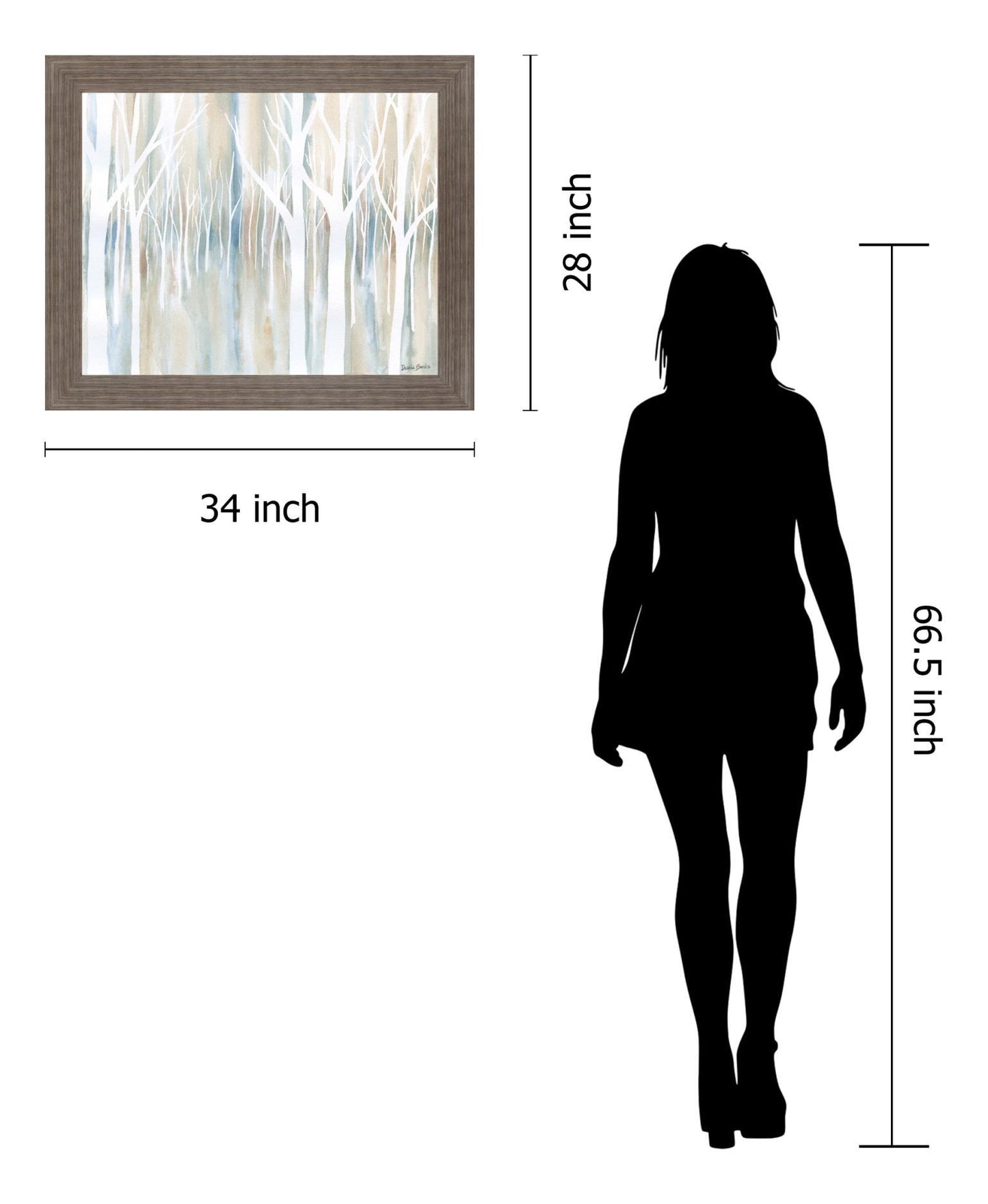 Silent Grove - 28" x 34" Framed Wall Art