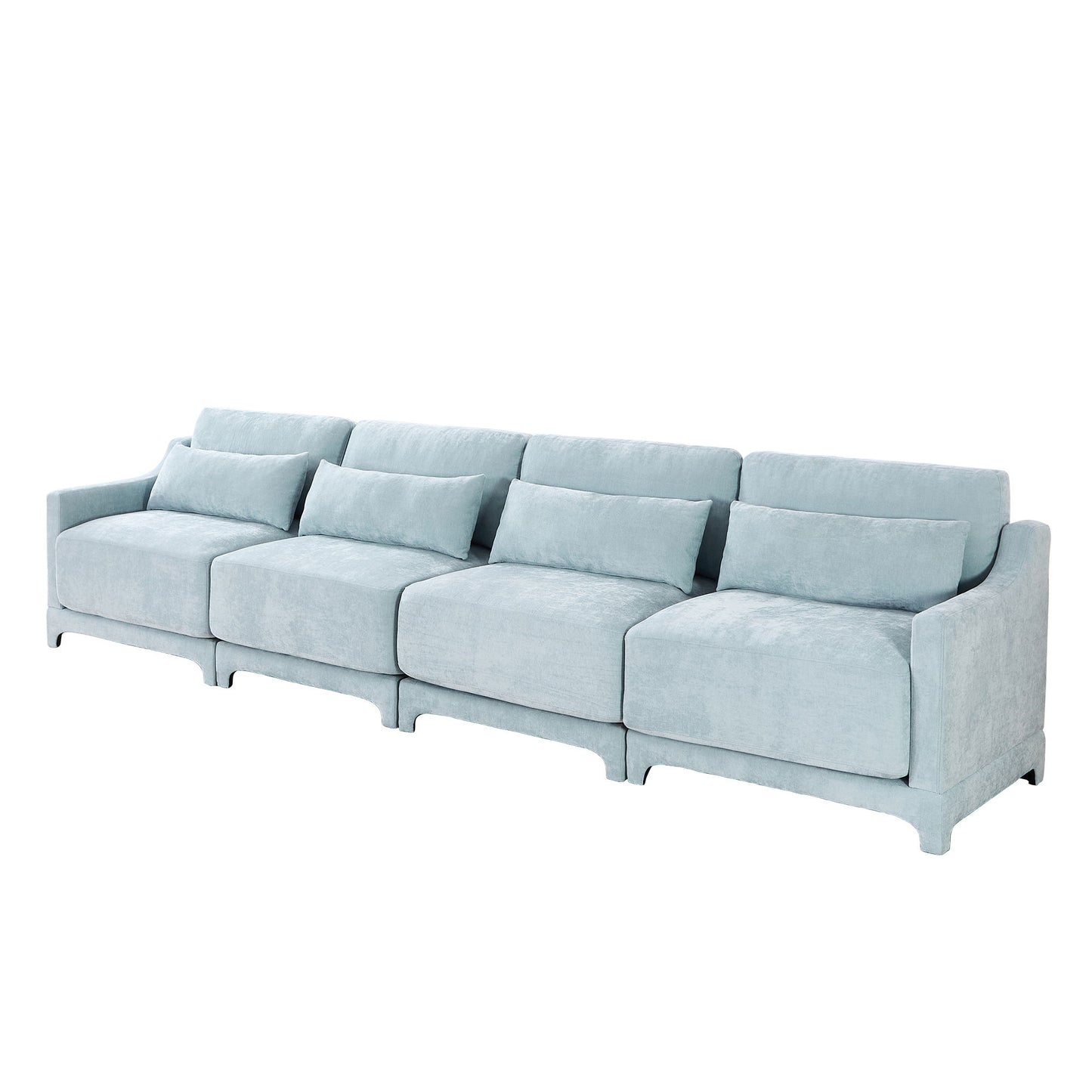 Elegant Sofa With Ergonomic Design And Lumbar Pillows