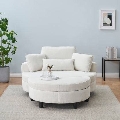Sofa With Two Throw Pillows And A Waist Pillow With An Extra Tray For Comfortable Seating In Small Apartment Bedrooms