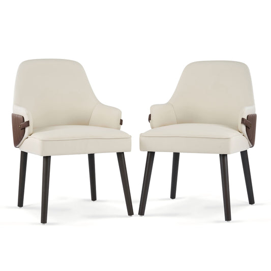 Indoor Dining Chair (Set of 2) - Beige / Brown