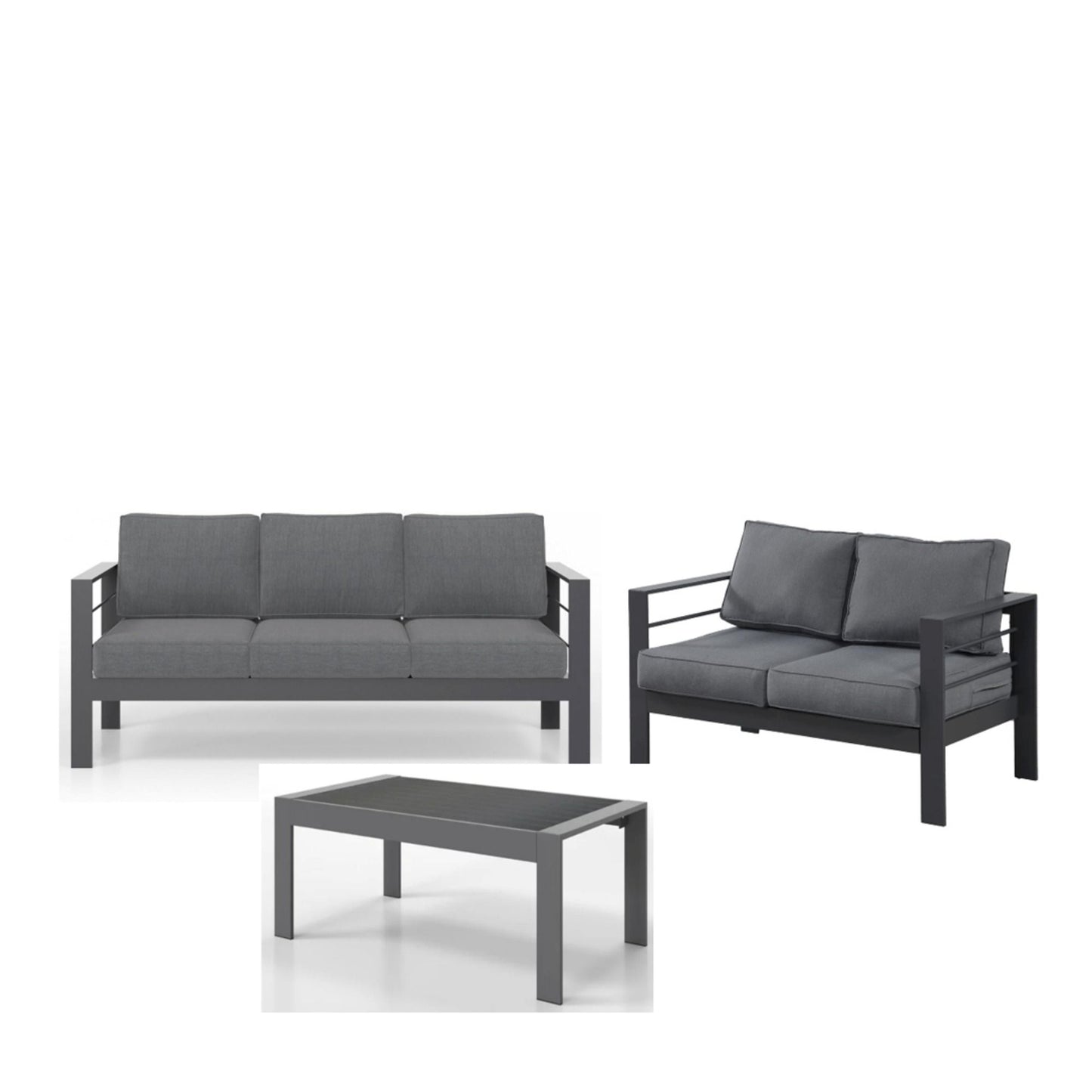 Outdoor Patio Set, All-Weather With Thick Cushions