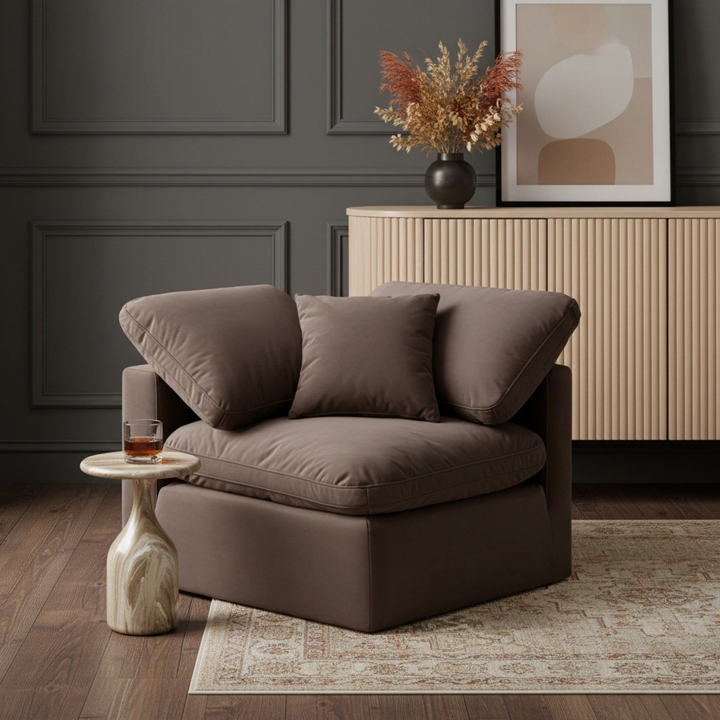 Indulge - Velvet Corner Chair