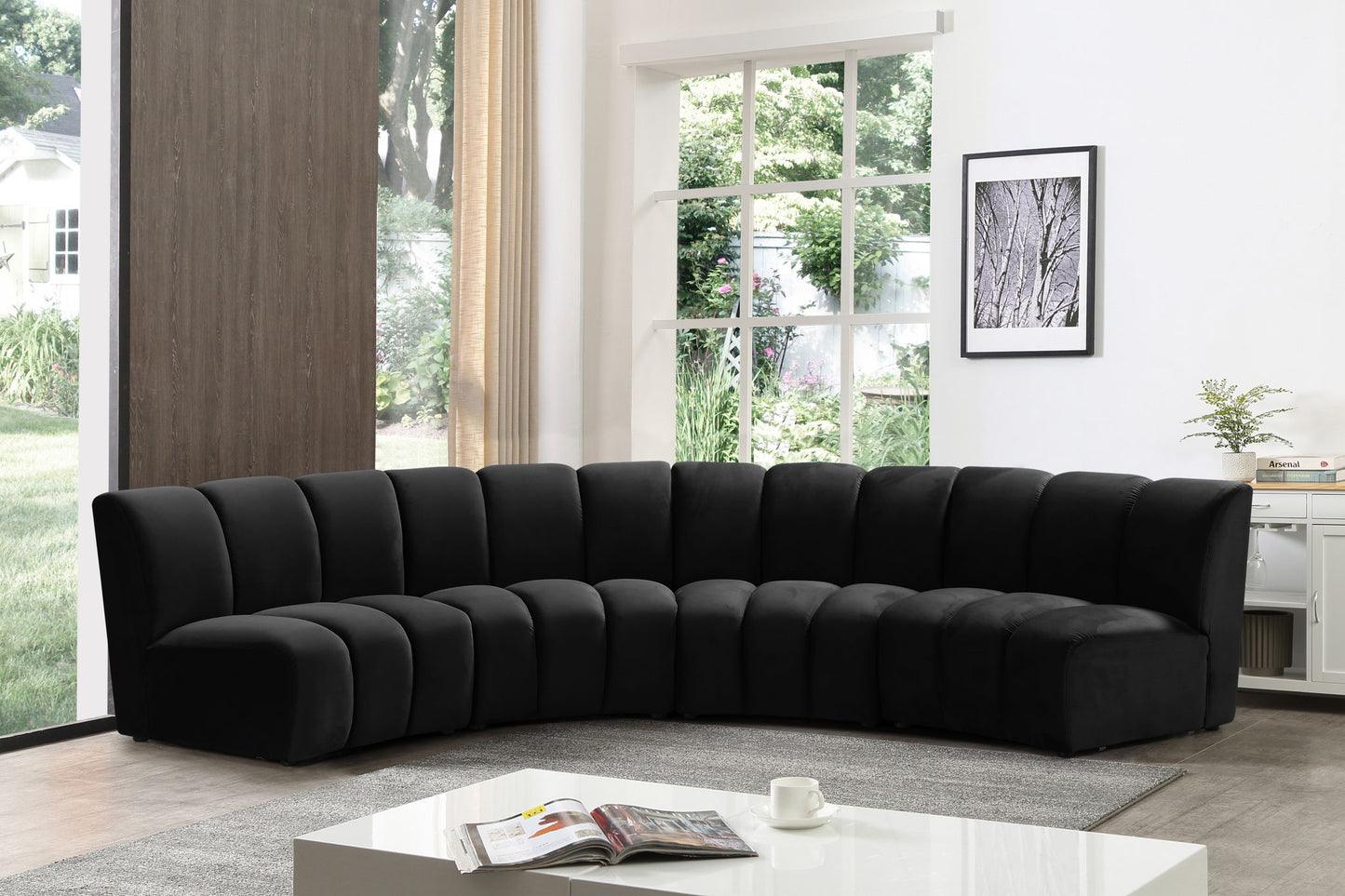 Infinity - 4 Piece Velvet Modular Sectional
