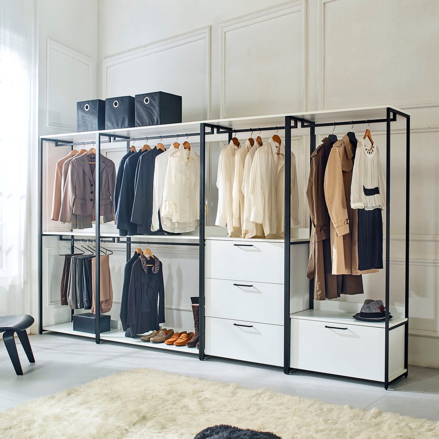 Fiona - Walk-In Closet System, Freestanding - White