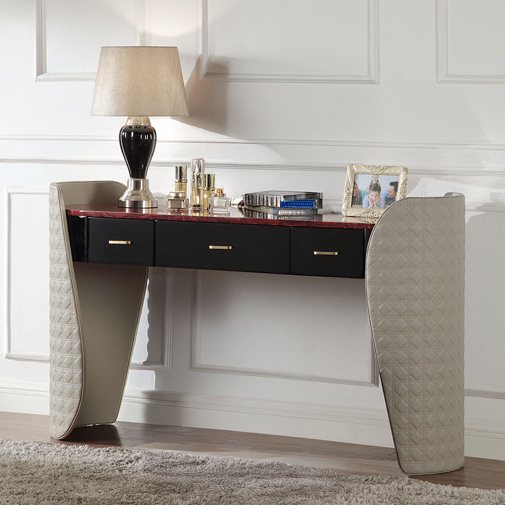Jamonica - Vanity Desk - Gray & Dark Brown