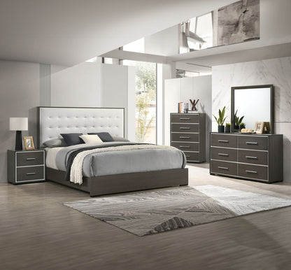 Sharpe - Queen 5 Piece Bedroom Set - Dark Gray