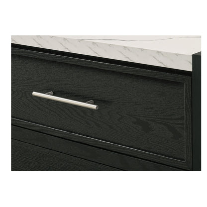 6 Drawers Dresser - Black / White