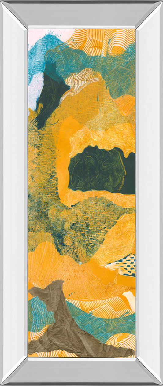 Mountain Shapes I By Carolyn Roth - Mirror Framed Print Wall Art - Orange