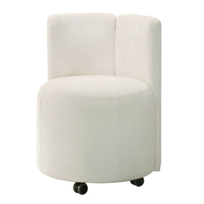 Blayde - Side Chair With Swivel (Set of 2) - White Chenille Fabric