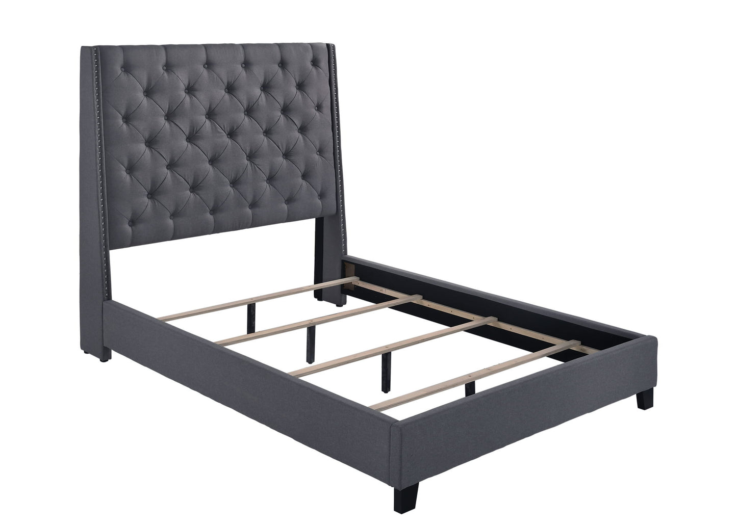 Chantilly - Queen Upholstered Bed - Gray