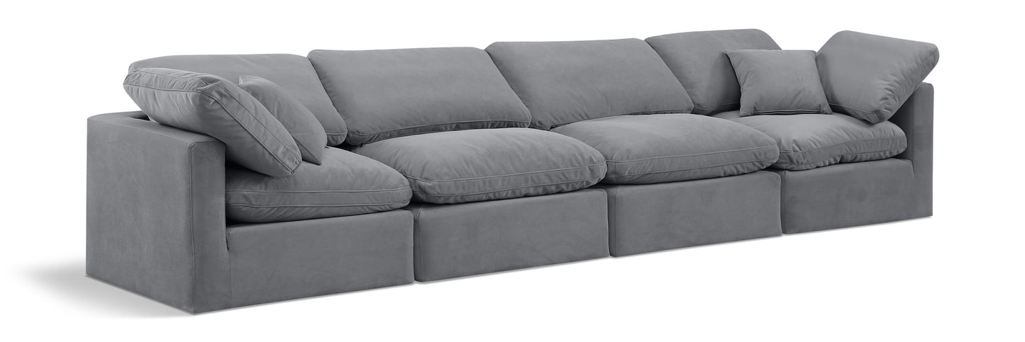 Indulge - Velvet 4 Seat Modular Sofa